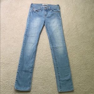 High rise super skinny jeans light wash
